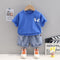 Boys casual suit denim shorts short sleeve two-piece set